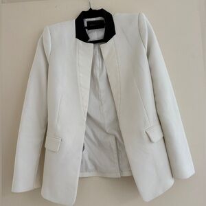 BCBG runway blazer cream with black detail